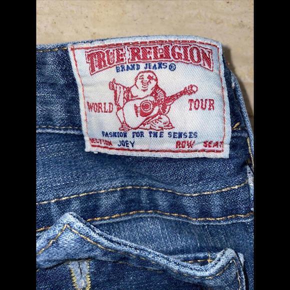 True Religion Twist‎ Flare Size 26 Joey World Tour Distressed Ripped Jeans - Picture 7 of 10